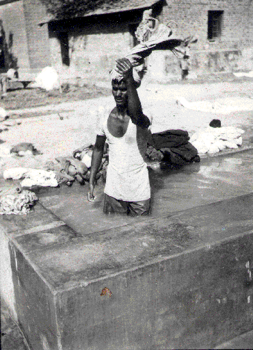 Dhobi Waller doing wash Egypt 1941