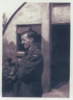 Glen Thomas 113 Squadron Fairford Whitsun 1948 wearing Corp Gays tunic