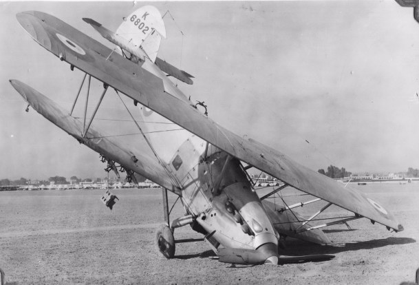 113 squadron Hind K6802 crash Curly misjudges 1939 Heliopolis