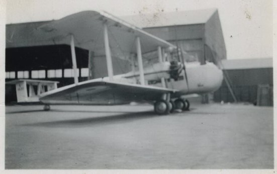 HELIOPOLIS Aerodrome 1939? 
The aircraft appears to be a Valentia, likely belonging to 216 Squadron who were also posted here with 113 Squadron. S/Ldr Keily was a Valentia pilot with 216 before crossing over to the 113. SOURCE: Bob Archer, son of Corp (Sgt) Wilfred Archer